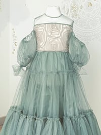 Image 3 of Photography dress - Elvina girl size 110 - sage | photo props | tulle dress