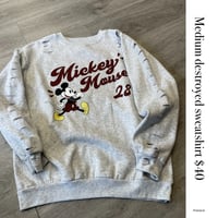 Medium Gray Mickey destroyed sweatshirt