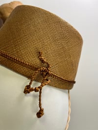 Image 4 of Tan straw pillbox