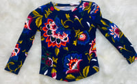 Long Sleeve Blue (Flowers)