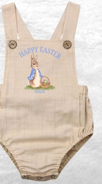 Image 2 of Personalised Blue Rabbit Romper