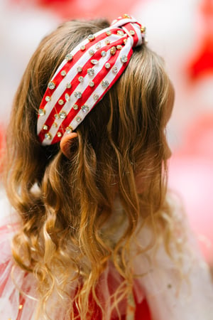 Image of Candy Cane Bejeweled Headband 