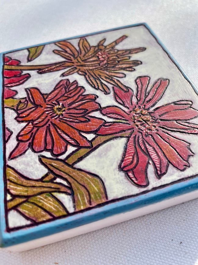 Three Zinnias