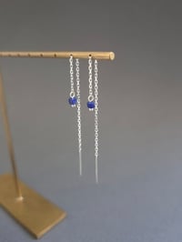 Image 1 of Chaînes d’oreilles argent lapis lazuli