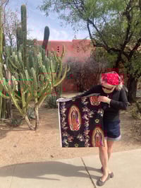 Image 9 of Virgin of Guadalupe leopard shoulder tote bag with choice of 2 