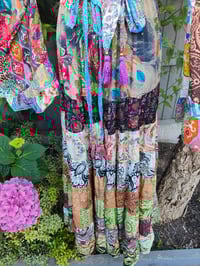 Image 5 of Patchwork trousers / Culottes- pink tassles