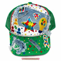 Image 2 of Autism Hat Green