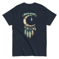 Image 4 of Moon Spirit Cowgirl T-Shirt – Western Crescent Moon Feather Graphic Tee, Turquoise Southwest Boho 