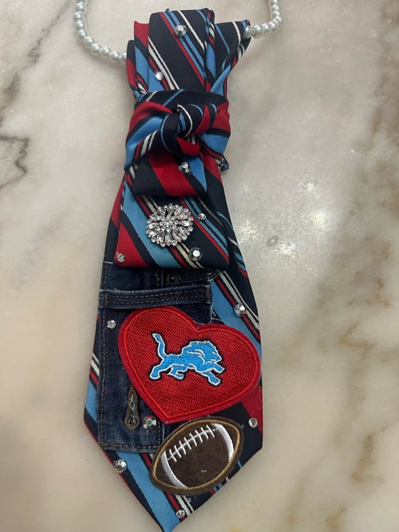 Image of USA DETROIT LIONS CUSTOM TIES 