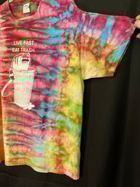 Image 3 of XL Live Fast Eat Trash Raccoon shirt