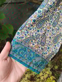 Image 7 of M/l Sari PJ lounge set with Bag tassel green Paisley 