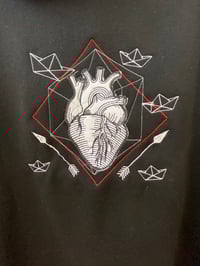 Image 5 of BLACK  Heart Girl Crop Top Hoodie JP & RL LIMITED