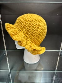 Image 2 of crochet bucket hat with wavy brim K
