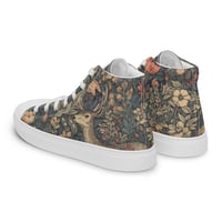 Image 13 of Boho Nature Cottagecore Inspired Deer In a Forest Women’s high top canvas shoes