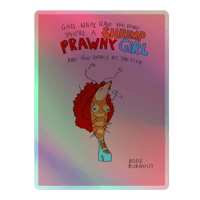 Image 1 of Shrimp prawny club Holographic stickers