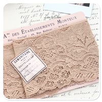 Image 2 of 1m of vintage french lace on a vintage style postcard 8 cm wide