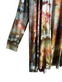 Image 8 of M Jersey Knit Cardigan in Earthy Watercolor Ice Dye