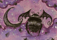‘Bumblebat Bum’ Embellished Art Print