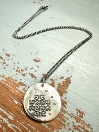 Image 16 of green sapphire pendant with handwritten quote