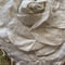 Image of antique cream linen Rose adornment patch copy