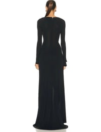 Image 6 of Paris Bow High Slit Maxi Dress