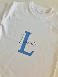 Image 4 of initial tee blue 