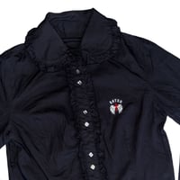 Image 2 of Batsu club frilly blouse in black