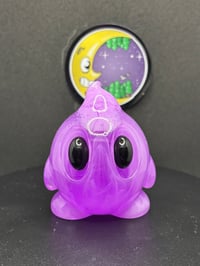 Image 1 of Resin Blob (purple swirl GITD)