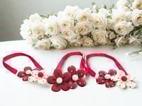 Image 2 of 3pcs red and white adjustable  bow ties for small dogs