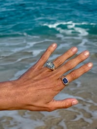 Image 3 of blue sapphire signet 