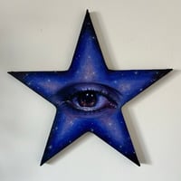 Image 5 of “We’re made of stars” acrylic on star canvas - vol.1