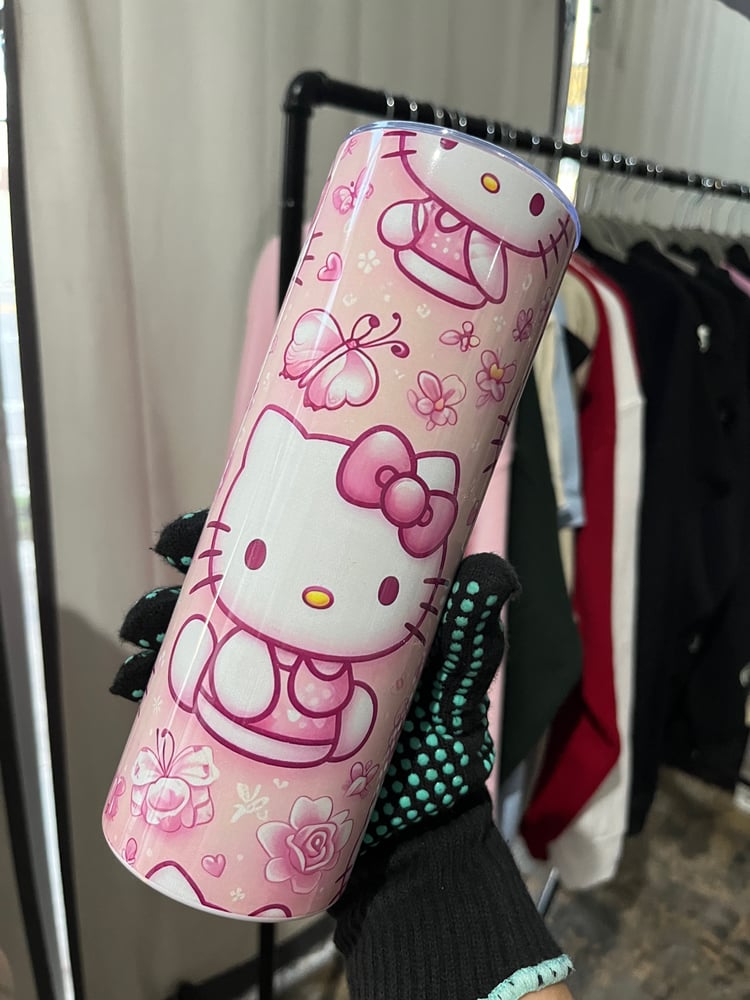 Image of Pink Kitty 20oz Stainless Steel Tumbler 