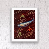 Image 6 of Skiing Sardine Print