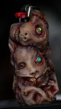 Image 16 of Face Off collectible Bic lighter sleeve, glow in the dark,  original sculpt, functional art OOAK