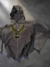 Image 1 of Neon Green R Eagle Grunge Hoodie