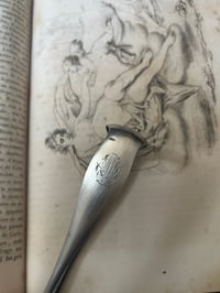Image 3 of Pince à sucre/ à encens, plaqué argent, à pattes de lion, monogrammé, XIXème s.