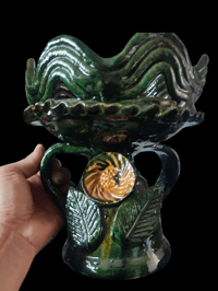 Image 3 of Large Jade Colored Copalera