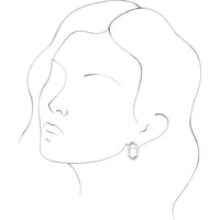 Image 4 of Geometric natural diamond baguette earrings 