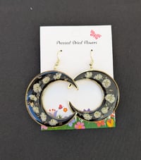 Baby's Breath Moon Earrings 