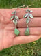 Image of Large Stem and Leaf Turquoise Earrings