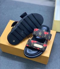 Image 6 of CHERRY BROWN PUFF SANDALS