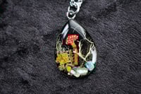 Image 2 of Dead Good mushroom, lichen, paua shell and foliage necklace