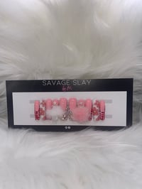 Image 1 of Pink Puff and Bling Nails (Made to Order)