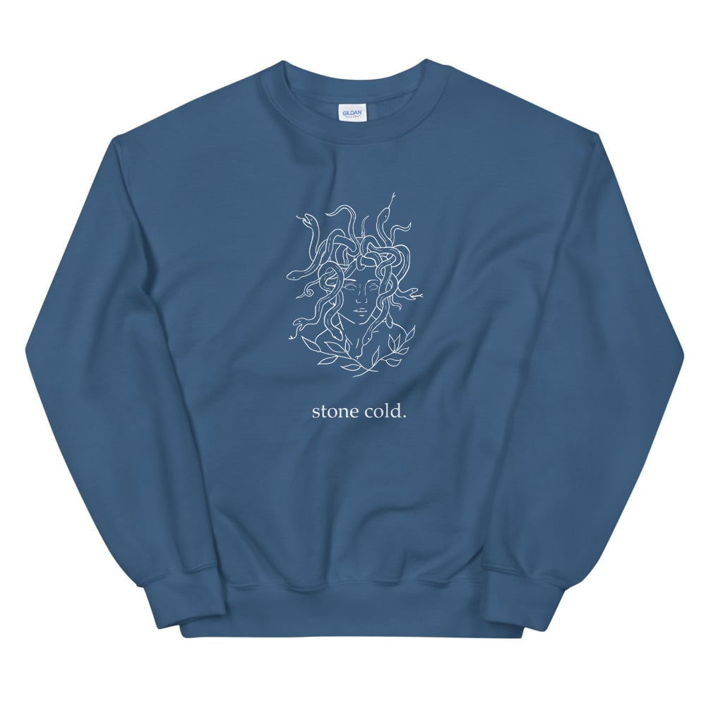 Image of Medusa Stone Cold Unisex Sweatshirt - White Details