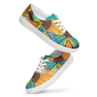 Image 1 of Women’s lace-up canvas shoes (Flying with Butterflies)