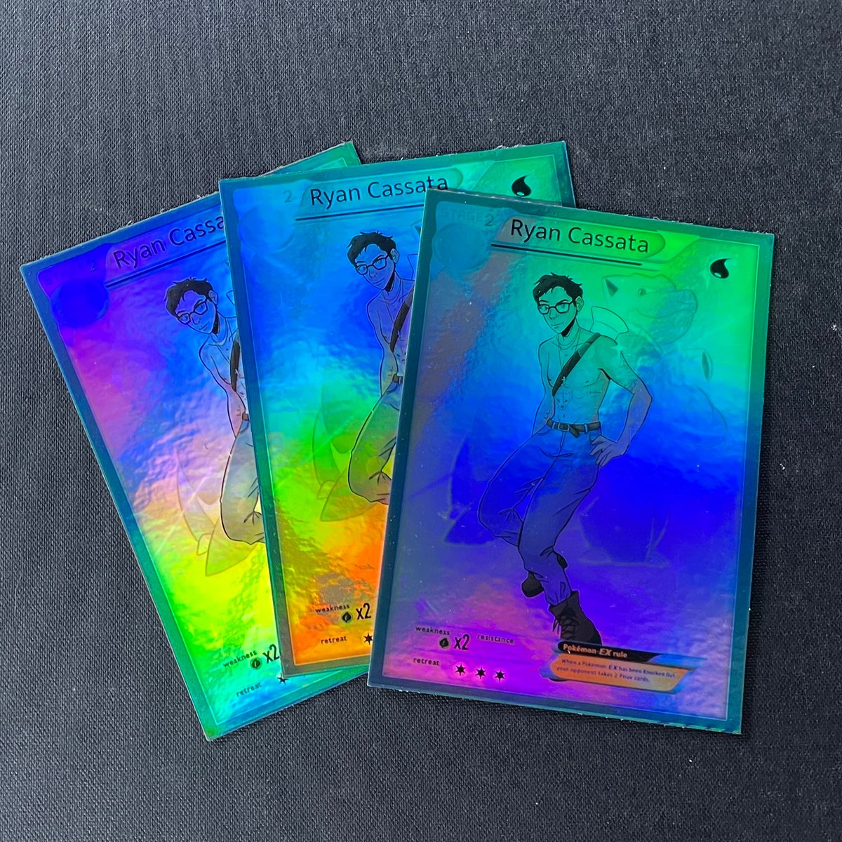 Pokmon Card Style Holographic Sticker | Ryan Cassata Pokmon Card Style Holographic Sticker | Ryan Cassata