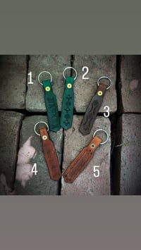 Image 1 of Leather Banner Keychain- large 