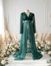 Image 1 of Maternity/non maternity dress Juliette | size S-M-L | emerald