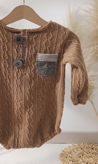 Image 2 of Photo prop | Boy bodysuit for photoshoot | Ari | camel | 12-15 months | 18-24 months