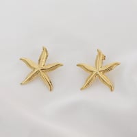 Image 2 of Starfish Statement Earrings 